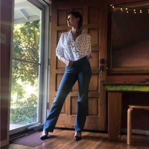 Topshop Polka Dot Shirt Sz 6